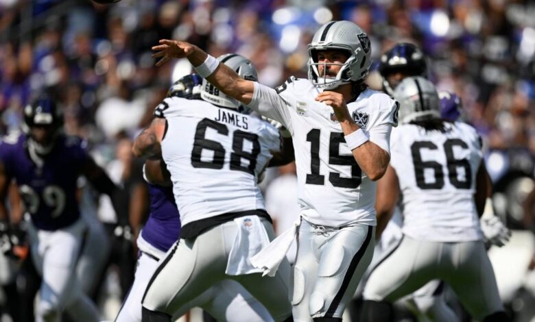 Las Vegas Raiders vs. Baltimore Ravens Match Player Stats