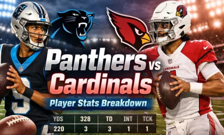 arizona cardinals vs carolina panthers match player stats