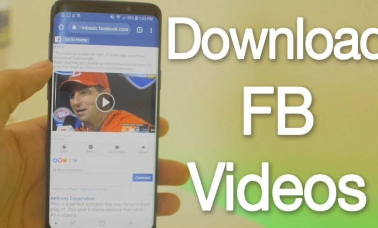 save Facebook video