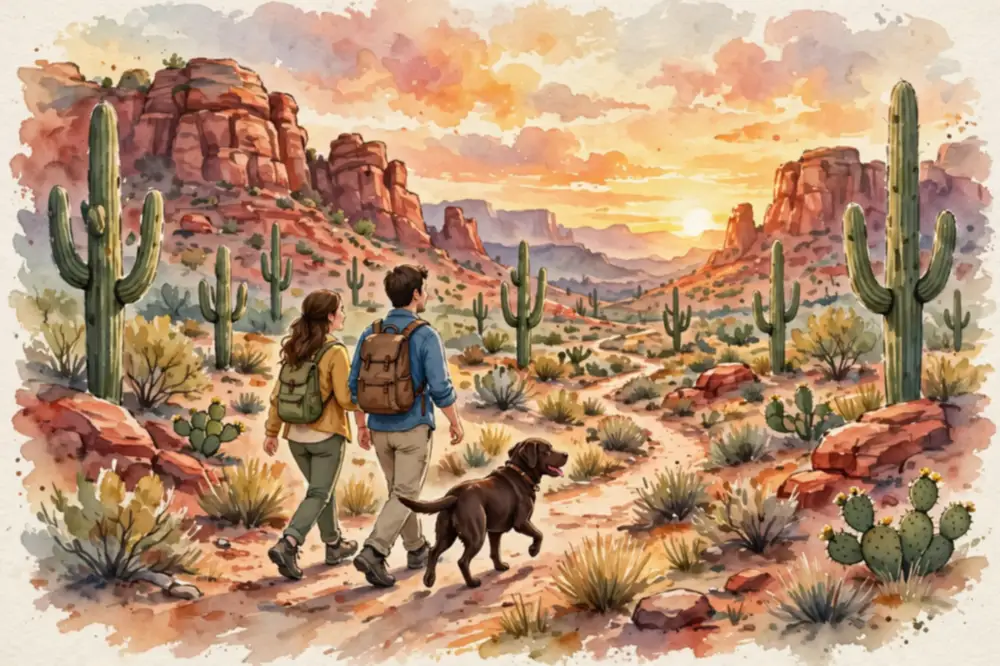 Katie Pavlich husband Gavy Friedson shares her love of Arizona, where the couple spend time outdoors with their dog