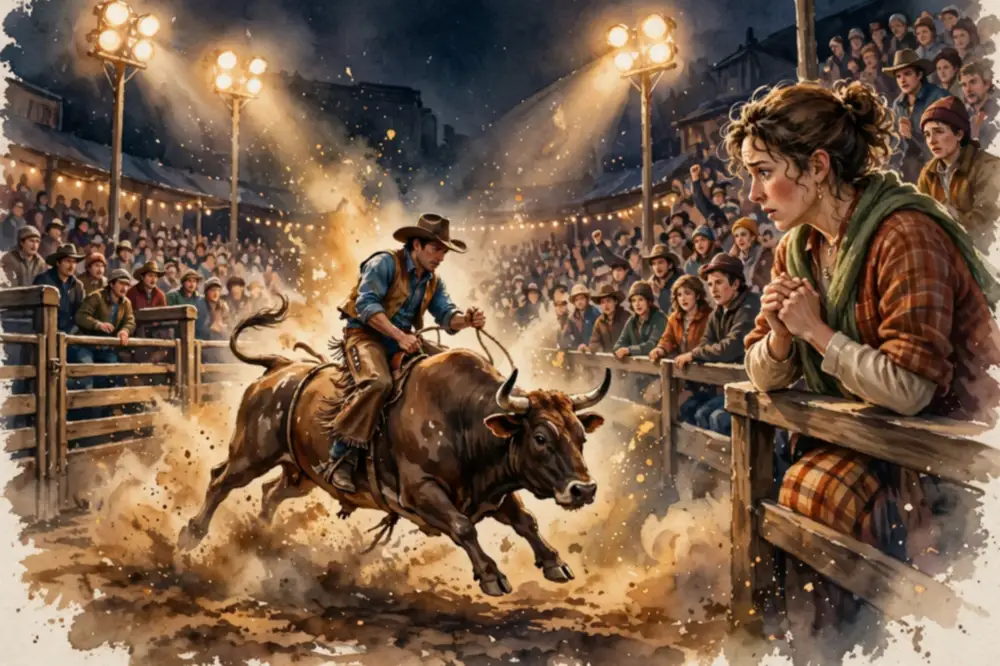 Lexie Wiggly watched from the stands as J.B. Mauney won PBR world titles in 2013 and 2015